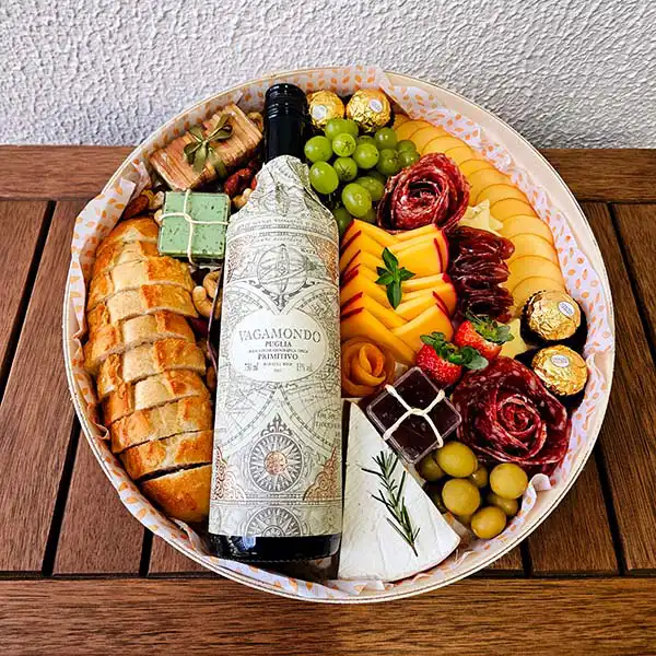 tabua frios cestas vinho charcutaria